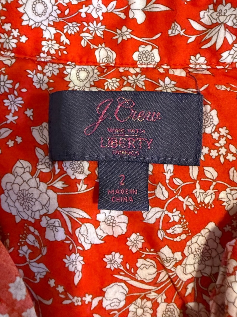J.Crew Red Floral Button-Down Shirt - Picture 3 of 3